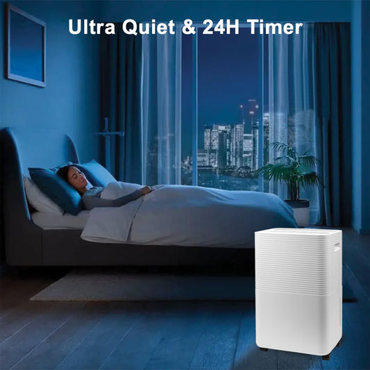 Daewoo 12L/Day Dehumidifiers for Home 3 Operation Modes and User Friendly with LED Display With Indicators, Continuous Drainage, 24 Hour Timer, Ideal for Laundry Room, Basement, Bedroom, Bathroom