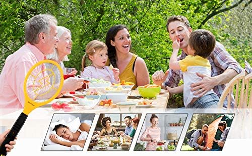 Aspect Electric Fly Zapper, Fly Swatter Battery Operated Handheld 3 Layer Safety Mesh Bug Zapper Racket,Electric Racket Bat Indoor Outdoor Insect Catcher For Killing Insects Flies Bugs for Home,Garden