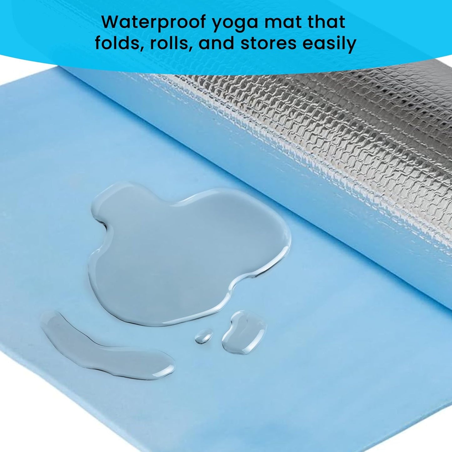 Aspect Camping Mat, 7mm Thick Outdoor Multifunctional Camping Roll Mat with Aluminum Film and Moisture-proof EVA Foam - Ideal for Hiking, Mountaineering, Picnics, and Yoga (Insulated Foam Mat)