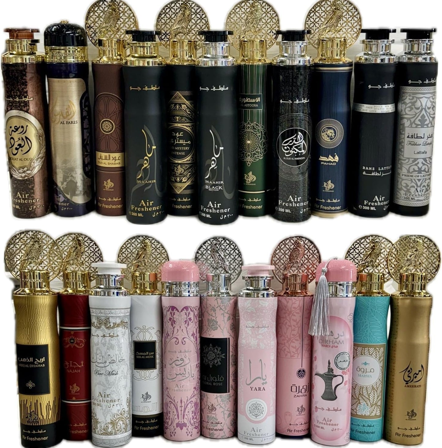 Luxtrous Air Freshener Spray 300ML Free from Alcohol - Arabian Fragrances - Perfect Air Fresheners for Home Luxury Scent, Surprise Scents, Long Lasting (Pack of 3) (3 x Surprise Scents)