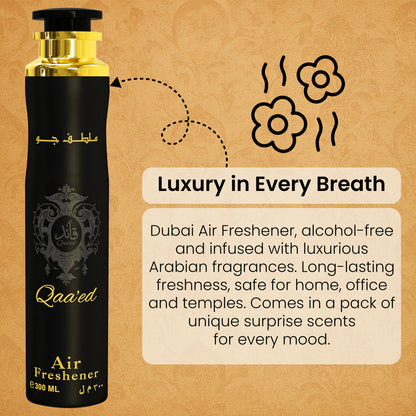 Luxtrous Long-Lasting Dubai Air Fresheners – Alcohol-Free Arabic Air Freshener for Home, Office, Hotel, Car & More | Arabian Air Freshener with Luxury Scent, 300 ml