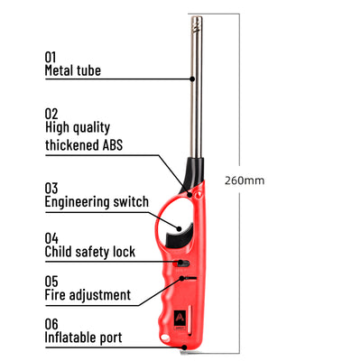 Aspect X3 Refillable BBQ Lighter – Adjustable Flame, Clipper Gas, Multi-Use for Kitchen, BBQ, Candles, Camping & Fireworks (Set of 4)
