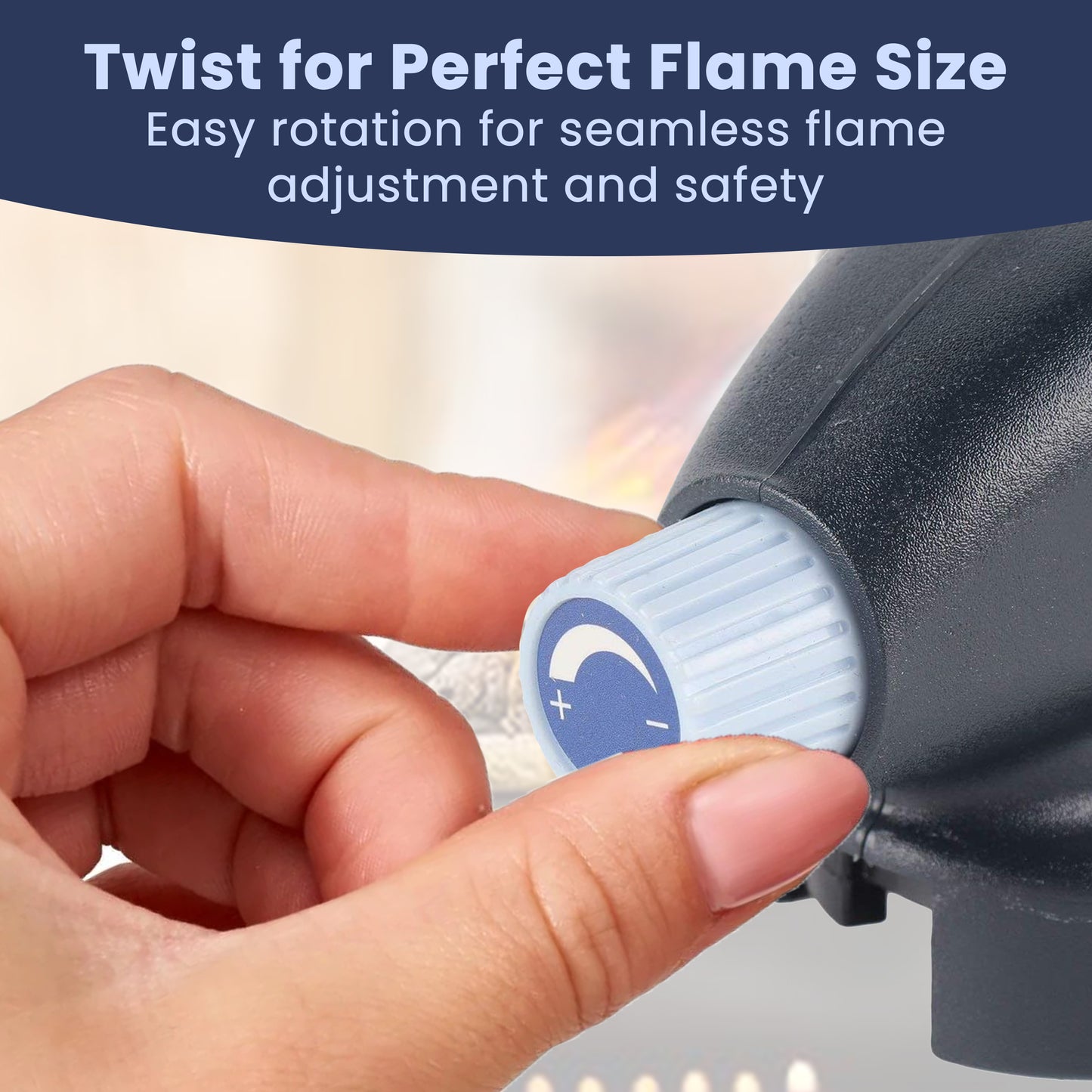 Aspect Blow Torch for Cooking Attachment Head - One-Handed Gas Torch with Adjustable Flame & Safety Lock, Fits All Butane Tanks, Ideal for Creme Brulee, Desserts, BBQ, Baking (Butane Not Included)