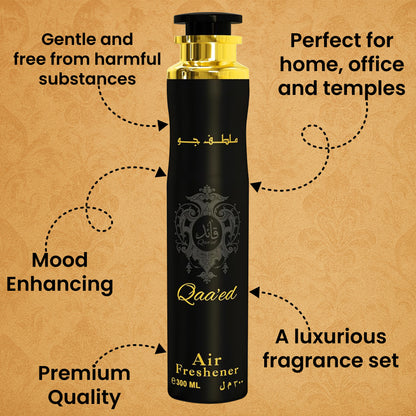 Luxtrous Arabian Air Freshener Free from Alcohol Dubai Arabian Fragrances Perfect air fresheners for home, office, temple luxury scent, surprise scents long lasting (3 x Nuqut)