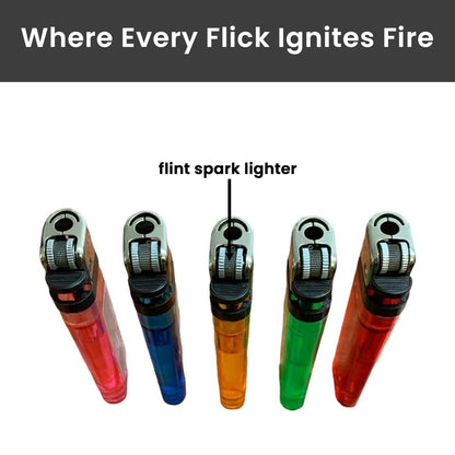Pack of 5 Disposable Lighters Cigarette Lighters Utility Lighter Child Safe Adjustable Flame