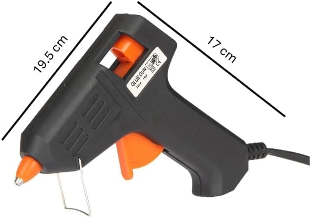 Aspect Hot Glue Gun Mini Fireproof Kit with 100 Glue Sticks 7mm, DIY for School Crafting Arts, Tool, Sealing, Home Repairs, Cards, Cardboard, Plastic and Glass Pistol Design