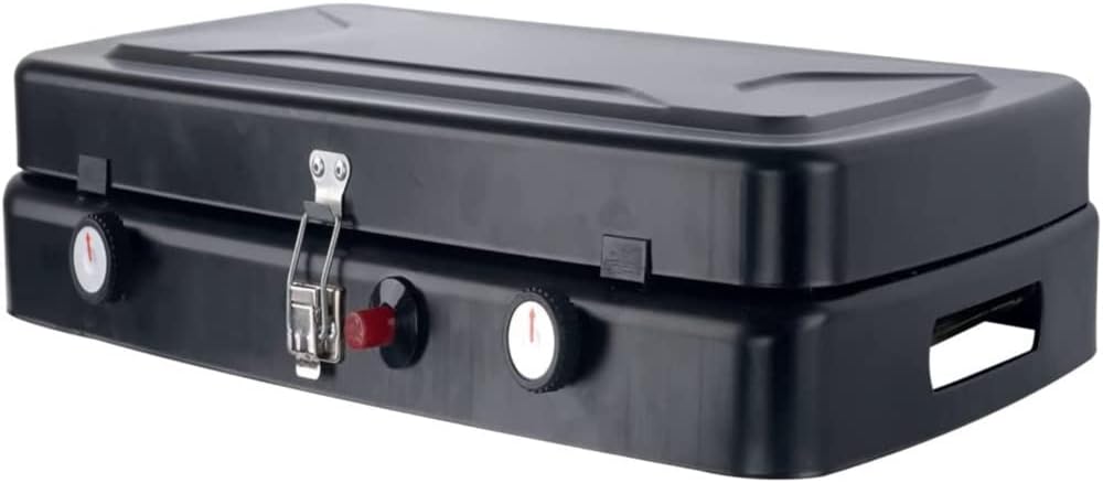 Aspect Portable Camping Stove with Cary Case, Single Burner, Automatic Ignition, Heat Control, Premium Camping Gas Stove, Indoor/Outdoor, Black Caravan