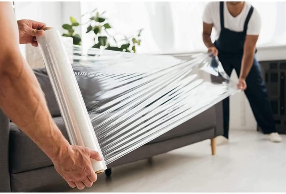 Luxtrous Thick Pallet Wrap Cling Film | Heavy Duty Shrink Wrap | Tear Resistant Stretch Wrap Rolls 400 mm x 250 m | Moving Essentials for Homes and Industrial use