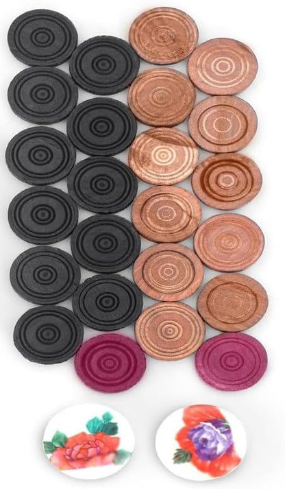 Luxtrous Carrom Board Game With Wooden Coins, Carrom Strike Family Fun Indian Board Game, Hardwood edges for better rebound – Made in India (66x66 CM)