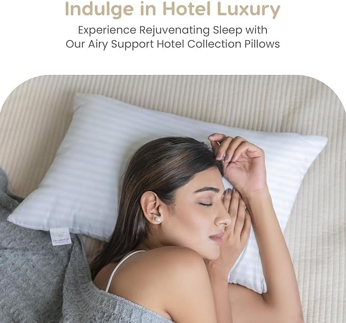 Aspect Luxury Hotel Standard Pillow Standard Size Hotel Quality Soft Pillow for Sleeping Ultra-Bounce Cuddle Support Bed Pillows for Front, Back and Side Sleepers - Hypoallergenic Soft Hollowfibre (1)