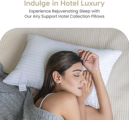 Aspect Luxury Hotel Standard Pillow Standard Size Hotel Quality Soft Pillow for Sleeping Ultra-Bounce Cuddle Support Bed Pillows for Front, Back and Side Sleepers - Hypoallergenic Soft Hollowfibre (1)