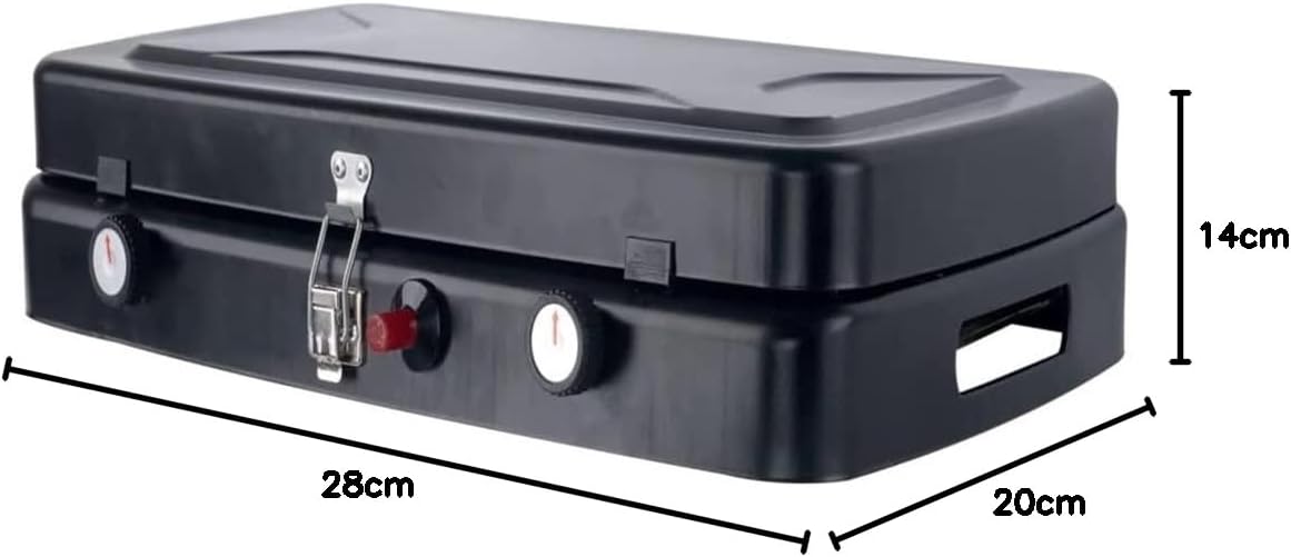 Aspect Portable Camping Stove with Cary Case, Single Burner, Automatic Ignition, Heat Control, Premium Camping Gas Stove, Indoor/Outdoor, Black Caravan