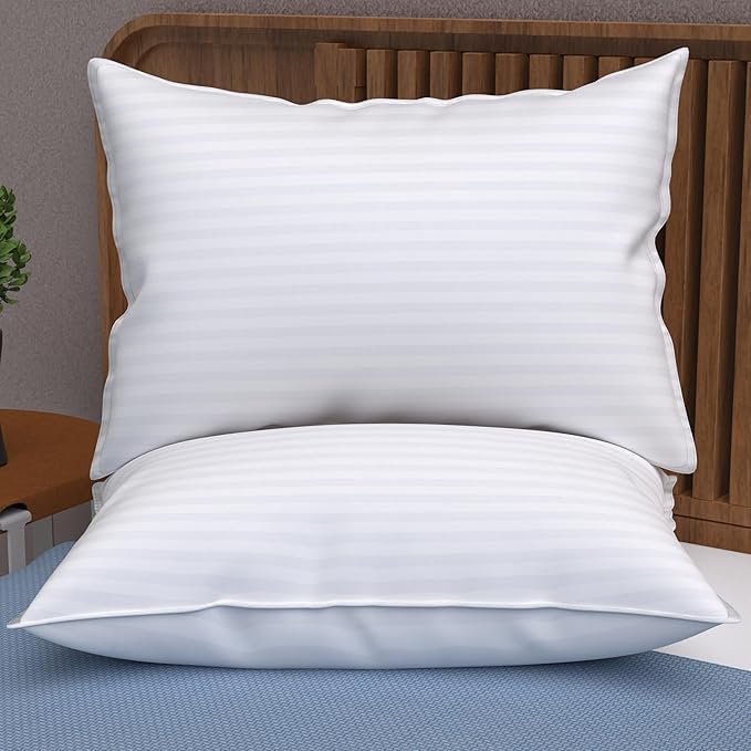 Aspect Luxury Hotel Standard Pillow Standard Size Hotel Quality Soft Pillow for Sleeping Ultra-Bounce Cuddle Support Bed Pillows for Front, Back and Side Sleepers - Hypoallergenic Soft Hollowfibre (1)