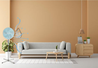 Aspect 16 Inch Pedestal Fan Remote Control Cooling Powerful | Wide Leg Cross Base | Extra Strong 5 Section Blade for High Wind Performance | Up to 4 Hours Timer - White (Upgraded Model)