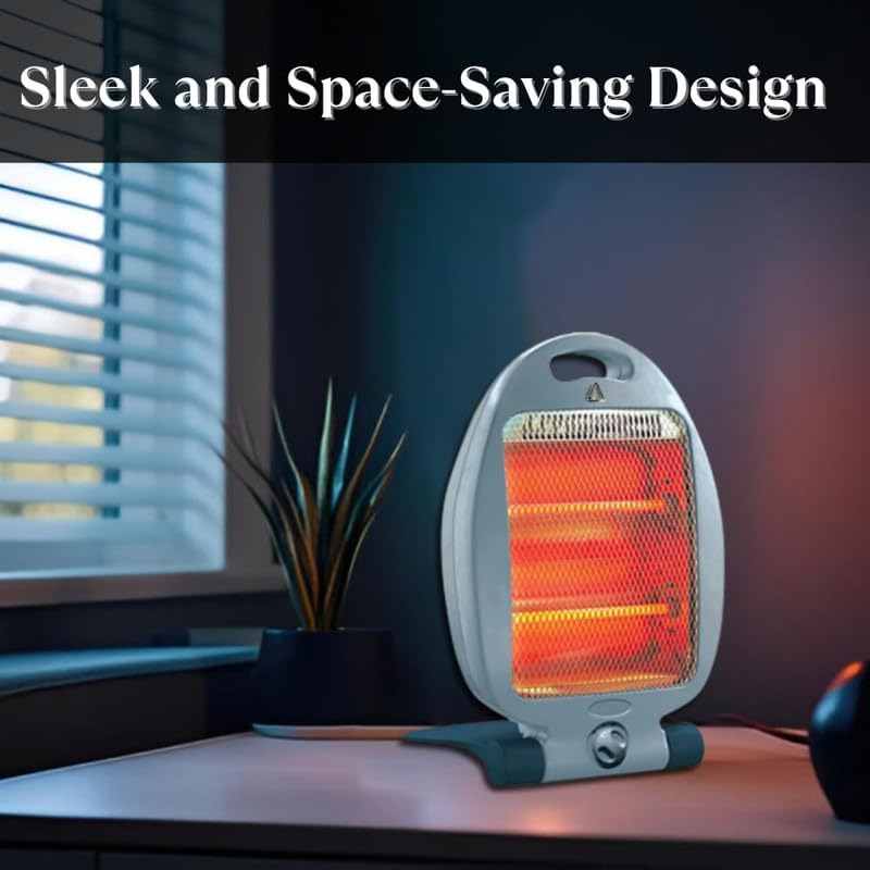 Aspect Halogen Heater - Electric Heater with 3 Heat Setting - Silent Overheat & Tip-Over Protected Room Heaters - Ideal for Home 2 light (800 Watts)