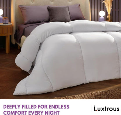 Luxtrous Anti Allergy King Duvet - 13.5 Tog Premium Extra Thick & Warm Anti-Allergy - Anti Bacterial, Soft Touch Cover, Hypoallergenic, Machine Washable (King)