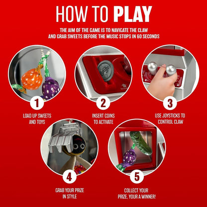 Aspect Candy Grabber Machine Fun Music Catching Candy Machine Plastic Refillable Candy Grabber Catcher with 20 Coins for Adult Kid