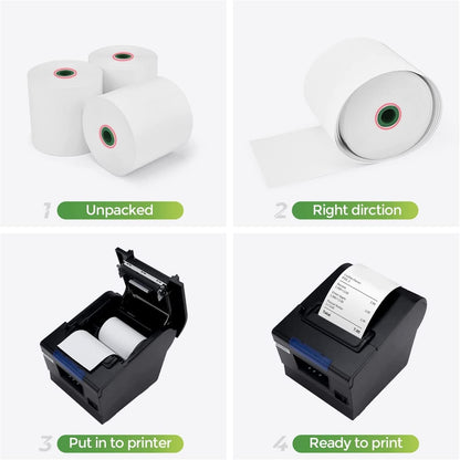 Aspect Thermal Paper Till Rolls 20 Rolls - Till Rolls for POS PDQ EPOS Cash Registers - BPA Free Cash Register Rolls-Made in The UK Pack of 20