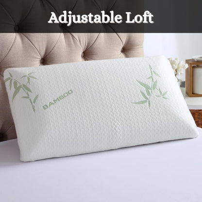 Aspect Bamboo Luxury Memory Foam Pillow Hypoallergenic Pillow for Neck Pain Relief Relax Deep Sleep Anti-Bacterial Premium Support Pillow (1)