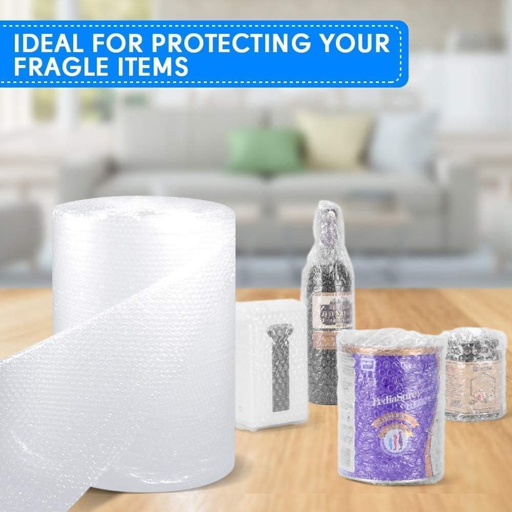 LUXTROUS Bubble Wrap for Moving House (500mm x 100m) Quality Premium Bubble Wrap Roll, Office and Industrial Use Lightweight, Durable, and UK Manufactured