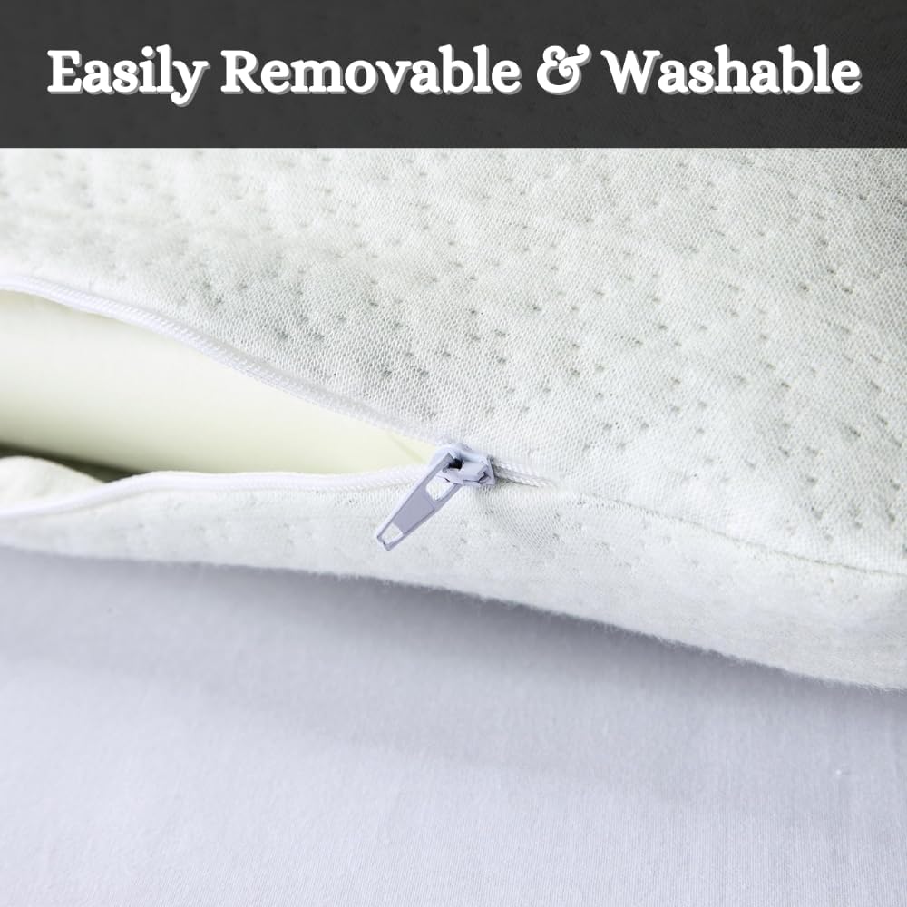 Aspect Bamboo Luxury Memory Foam Pillow Hypoallergenic Pillow for Neck Pain Relief Relax Deep Sleep Anti-Bacterial Premium Support Pillow (1)