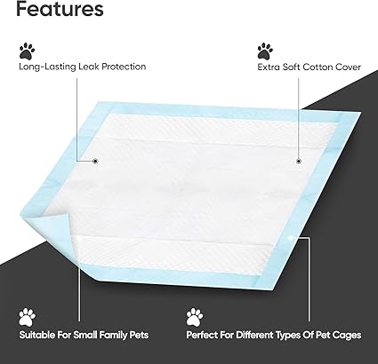 Aspect Puppy Training Pads, 50 Pack 6 Layers of Protectio, Puppy Pads, Water Proof Dog Pee Pad (560mm x 560mm, White)