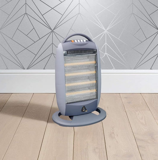 Aspect Halogen Heater - Electric Heater with 3 Heat Setting - Silent Overheat & Tip-Over Protected Room Heaters - Ideal for Home 4 light (1600, Watts)
