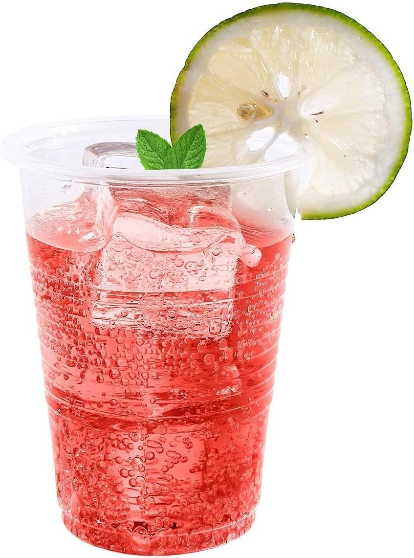 Aspect Plastic Cups Disposable - 100 Pcs, 7 Oz Clear Plastic Glasses Perfect for Water Coolers, Drinking Events, Travel, Offices, Home, Party, Wedding, Cocktails, Christmas, Beverages, Picnic