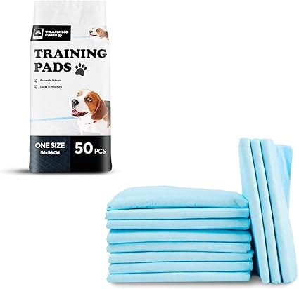 Aspect Puppy Training Pads, 50 Pack 6 Layers of Protectio, Puppy Pads, Water Proof Dog Pee Pad (560mm x 560mm, White)