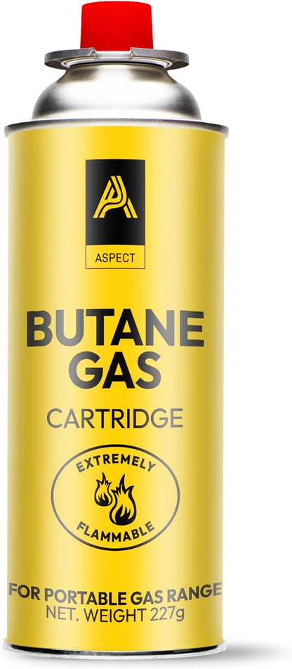 Aspect Camping Gas, Gas Canisters for Camping Stove, Butane Gas Perfect Suitable for Portable Stove, BBQ, Blow Torches Safe and Secure Bottle (Pack of 4)