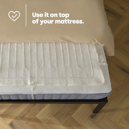 LUXTROUS Electric Blanket, Soft Polyester Electric Blanket Fitted Underblanket Mattress Cover With 3 Heat Settings Detachable Remote, Overheat Protection,Machine Washable Heated Blankets(Double)