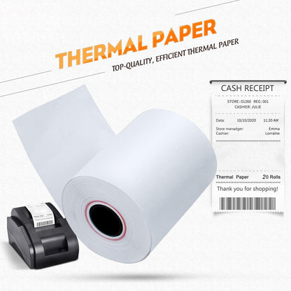 Aspect Thermal Paper Till Rolls 20 Rolls - Till Rolls for POS PDQ EPOS Cash Registers - BPA Free Cash Register Rolls-Made in The UK Pack of 20