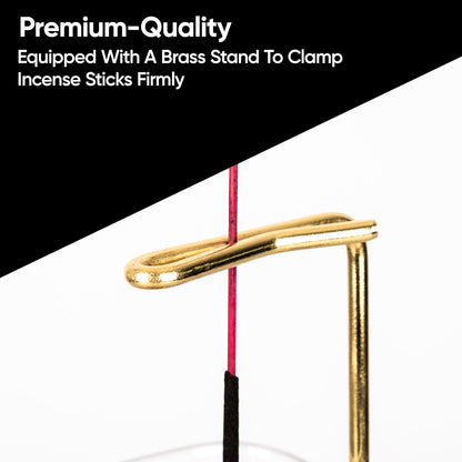 Aspect Incense Holder for Sticks with Removable Glass Ash Catcher, Upgrade Wooden Mess-Free Incense Stick Burner Holder for Yoga Spa Meditation and Home Relaxation (Square)