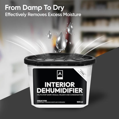 Aspect Dehumidifier 500ml Condensation Remover Moisture Absorber, Dehumidifiers disposable for Damp, Mould, Moisture in Home, Kitchen, Wardrobe, Bedroom, Caravan, Office, Garage, Bathroom -Pack Of 10
