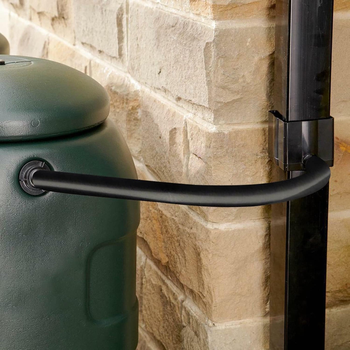 Fine Garden 100L Water Butt Kit with Stand, Tap, Hose, T-Piece, Diverter Complete Rainwater Collector for Eco-Friendly Gardening and Water Conservation and Water with Easy Installation.