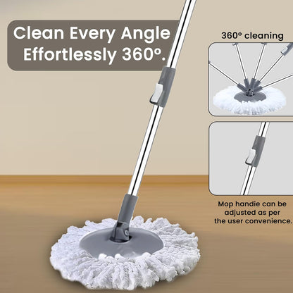 Aspect Mop and Buckets Sets Cleaning with 4 Wheel Turbo 16 Liter Microfiber Spin Wringer Mob for Cleaning tools and 360° Clean Hard Floor with EXTRA 3 Washable Mops Pads