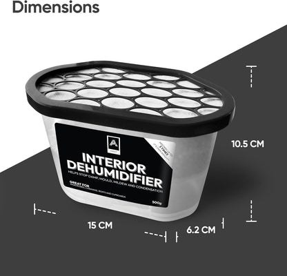 Aspect Dehumidifier 500ml Condensation Remover Moisture Absorber, Dehumidifiers disposable for Damp, Mould, Moisture in Home, Kitchen, Wardrobe, Bedroom, Caravan, Office, Garage, Bathroom -Pack Of 10