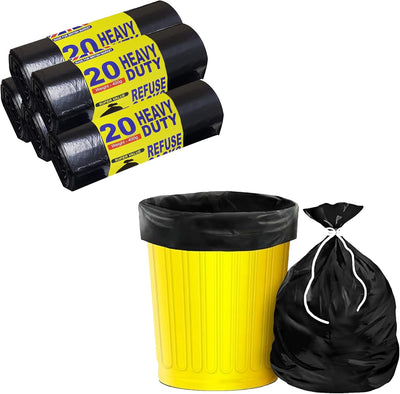 Aspect Black Bin Bags 100 Count Heavy Duty for Household Garbage Capacity 75L–Strong Black Refuse Sacks–Bin Liners for Everyday use, Office, Kitchen, Restaurant–Rubbish Garbage Bags(72x85cm)