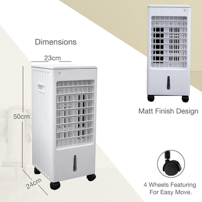 Aspect Air Cooler - 4L Portable Remote Control Air Conditioner Cooler Fan, Evaporative Air Purifier & Humidifier,Touch Panel Display Energy Efficient Cooling for Home & Office