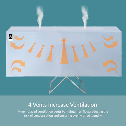 Aspect Heated Clothes Airer Cover Fold out winged Indoor | Low Running Cost Airer 12M drying space | Speed Drying (Heated AIrer Cover)