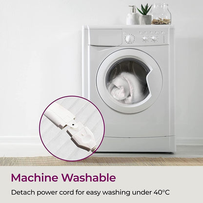 LUXTROUS Electric Blanket, Soft Polyester Electric Blanket Fitted Underblanket Mattress Cover With 3 Heat Settings Detachable Remote, Overheat Protection,Machine Washable Heated Blankets(Single)