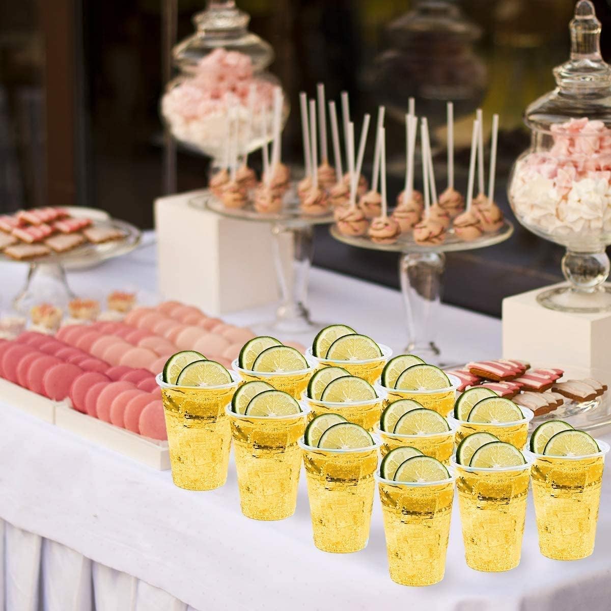 Aspect Plastic Cups Disposable - 100 Pcs, 7 Oz Clear Plastic Glasses Perfect for Water Coolers, Drinking Events, Travel, Offices, Home, Party, Wedding, Cocktails, Christmas, Beverages, Picnic