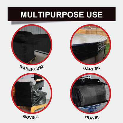 Luxtrous Thick Pallet Wrap Cling Film | Heavy Duty Shrink Wrap | Tear Resistant Stretch Wrap Rolls 400 mm x 250 m | Moving Essentials for Homes and Industrial use