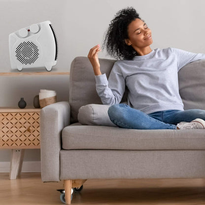 Aspect Electric Heater, Thermo Fan Heater with 2000W Power 2 Heat Settings, Fan Setting, Safety Features & Vertical Design, Heat Protection, Thermostat, Lightweight & Portable for Home & Office