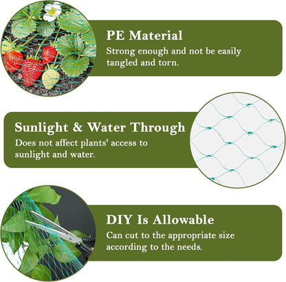 Fine Garden Netting, Plant, Veg, Fruit and Ponds Protection, Cat and Bird Proof Garden Net, Versatile Fine Mesh Garden Netting, Garden Fence Netting, Garden Accessories (1 Pack,10x2M