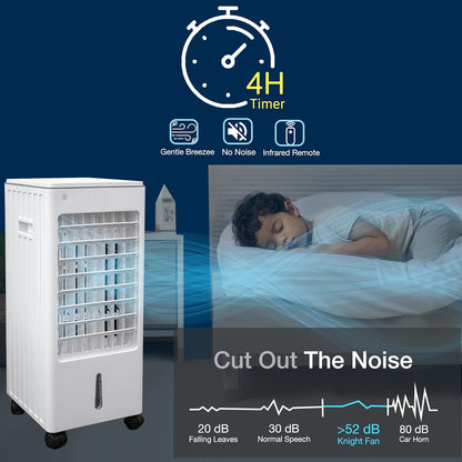 Aspect Air Cooler - 4L Portable Remote Control Air Conditioner Cooler Fan, Evaporative Air Purifier & Humidifier,Touch Panel Display Energy Efficient Cooling for Home & Office
