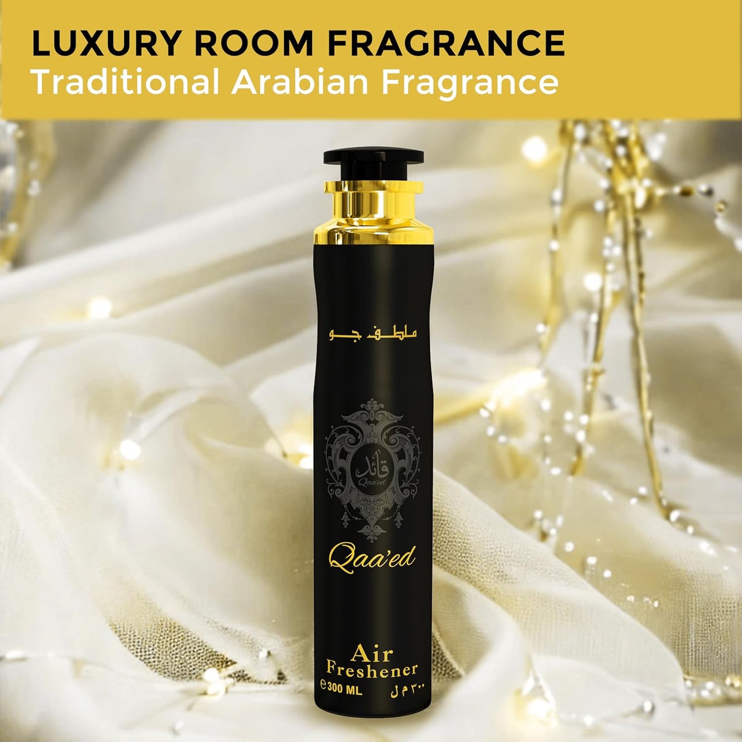 Luxtrous Long-Lasting Dubai Air Fresheners – Alcohol-Free Arabic Air Freshener for Home, Office, Hotel, Car & More | Arabian Air Freshener with Luxury Scent, 300 ml (Pack of 3) (Goodness Oud Black)