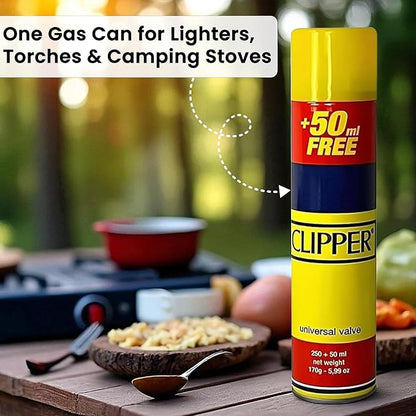 Luxtrous Genuine Clipper Gas - Universal Refill Fluid for Lighters, BBQ, and Cooking - 300ml Capacity - Reliable & Safe Fuel Solution (Pack of 4)