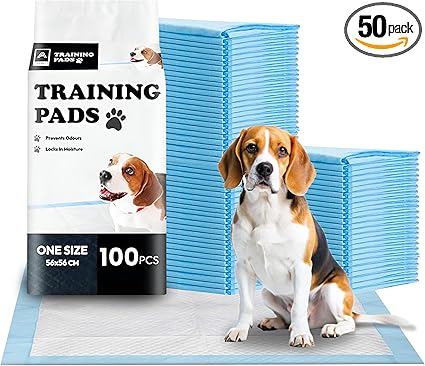 Aspect Puppy Training Pads, 50 Pack 6 Layers of Protectio, Puppy Pads, Water Proof Dog Pee Pad (560mm x 560mm, White)