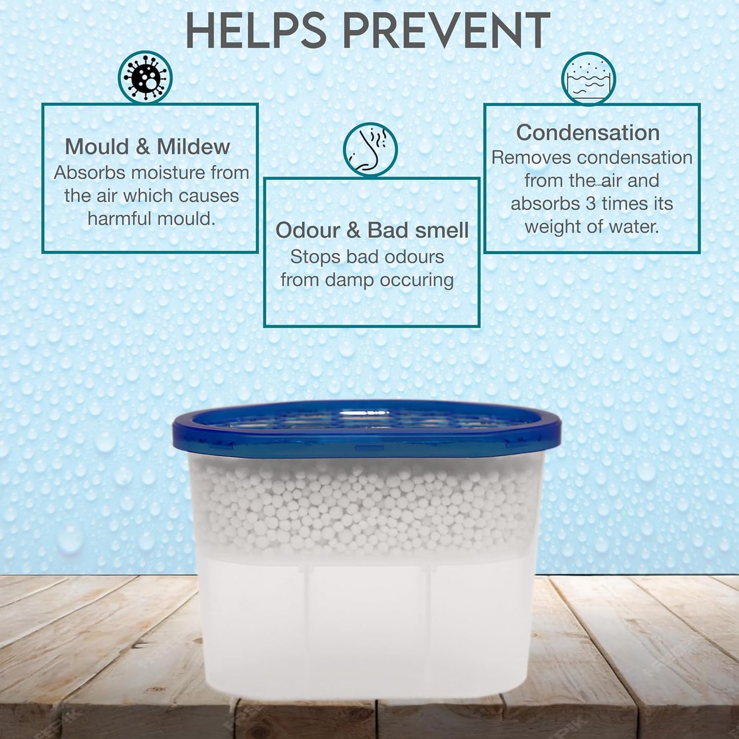 Aspect Dehumidifier Condensation Remover 500ml Moisture Absorber, Dehumidifiers for Damp, Mould, Moisture in Home, Kitchen, Wardrobe, Bedroom, Caravan, Office, Garage, Bathroom (20)